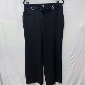 Larry Levine Petite Size 12P Black Trousers with Belt